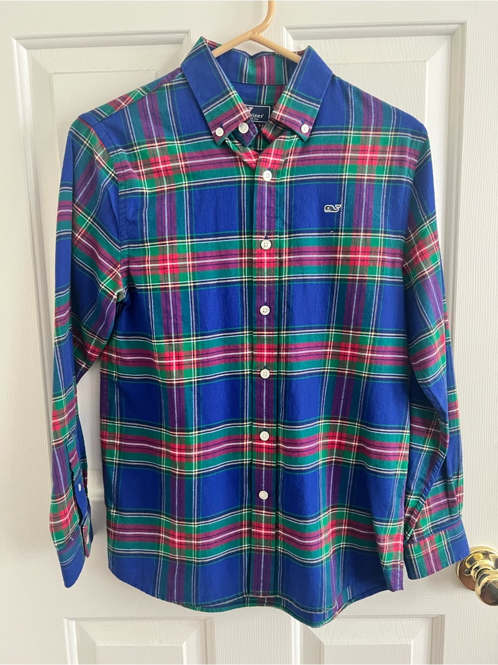 Vineyard Vines Royal Blue Multicolor Plaid Button-Down